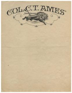 Appraisal: Archive of Circus Letterheads and Envelopes American s s bulk