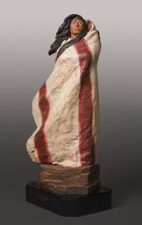 Appraisal: Sacagawea II by Harry Jackson Harry Jackson - polychrome bronze