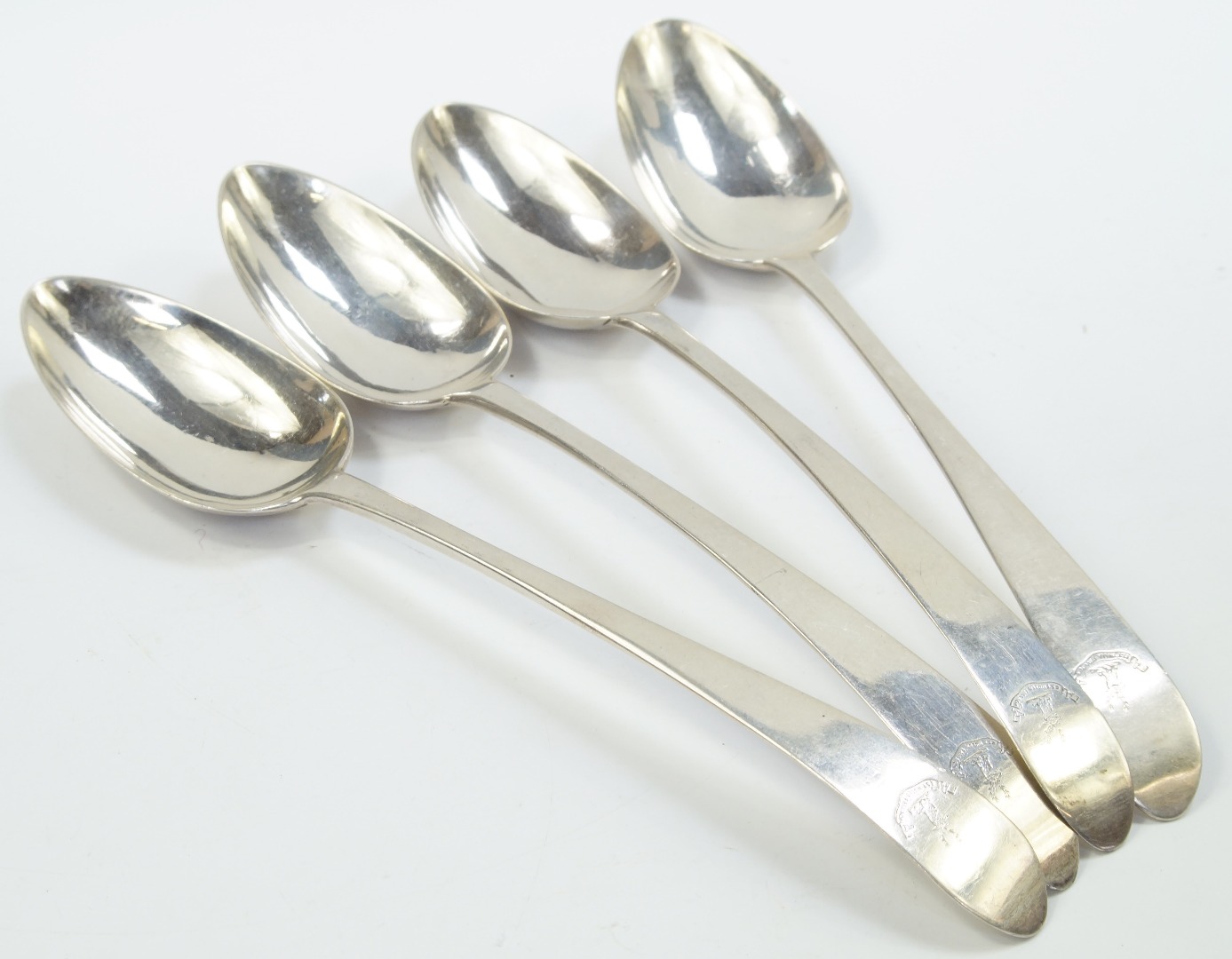 Appraisal: A pair of George III Irish silver table spoons and