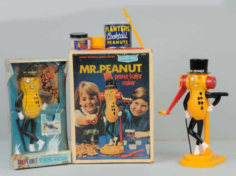 Appraisal: Lot of Plastic Planters Mr Peanut Items Description s Includes