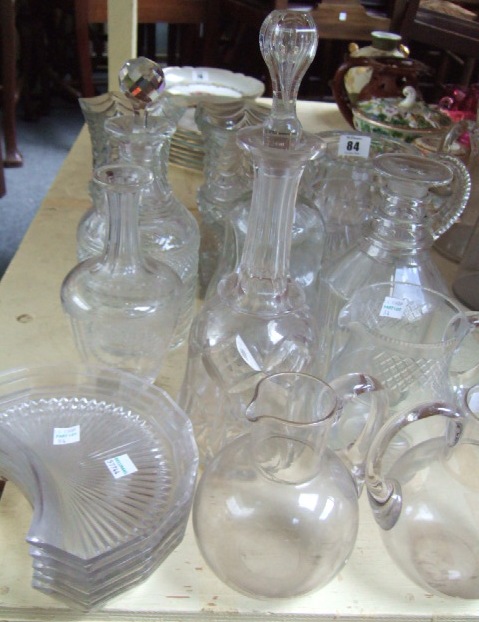 Appraisal: A quantity of th th century cut glass wares including