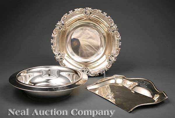 Appraisal: A Group of American Sterling Silver Tableware including a crumb