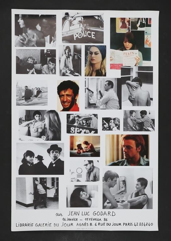 Appraisal: JEAN LUC GODARD GALERIE DU JOUR POSTERJean Luc Godard French