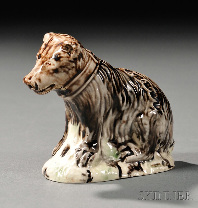 Appraisal: Staffordshire Lead-glazed Creamware Model of a Bear England late th