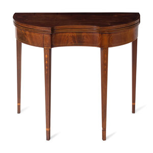 Appraisal: A George III Mahogany Flip-Top Table th Century Height x