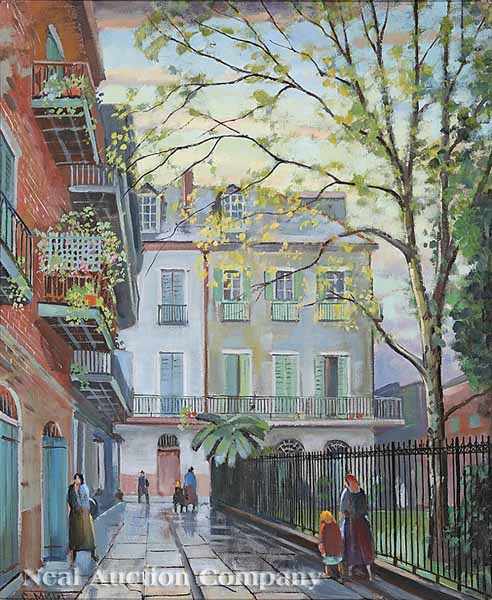 Appraisal: Clarence Millet American New Orleans - Pirate's Alley French Quarter