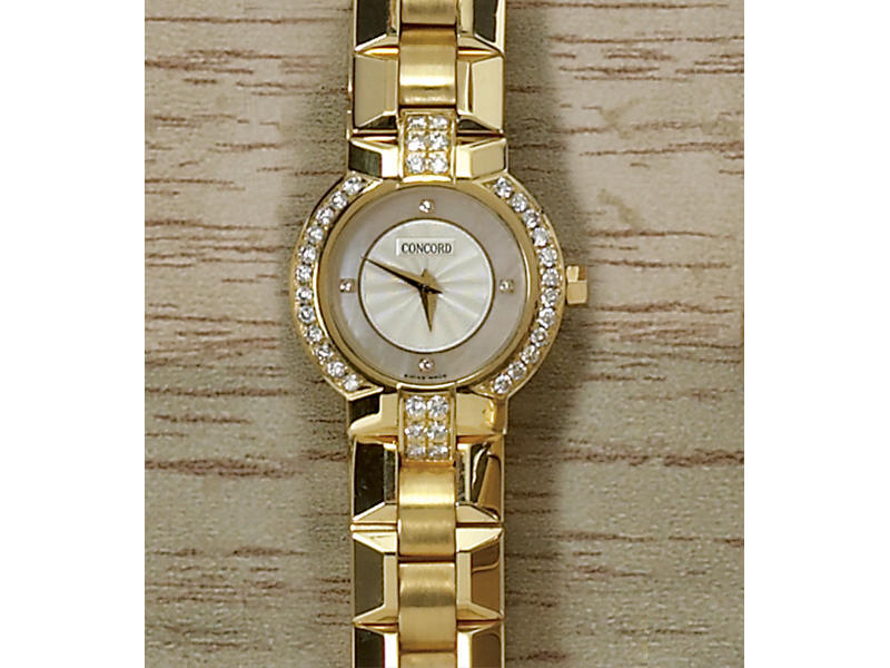 Appraisal: CONCORD WATCH k yellow gold lady's La Scala watch with