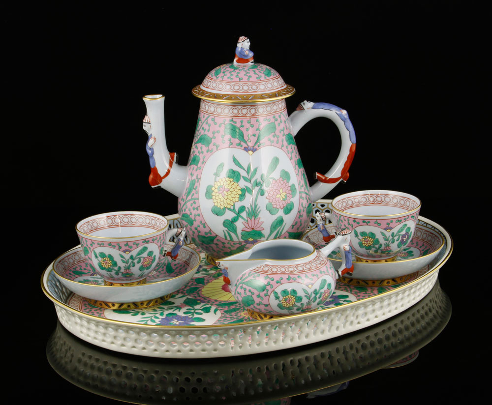 Appraisal: - Herend Tea Set Eight piece Herend tea set Asian