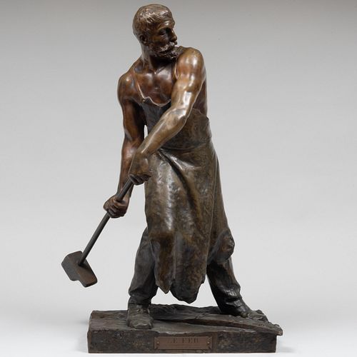 Appraisal: HENRI LOUIS LEVASSEUR - LE FERBronze inscribed 'H Levasseur' with