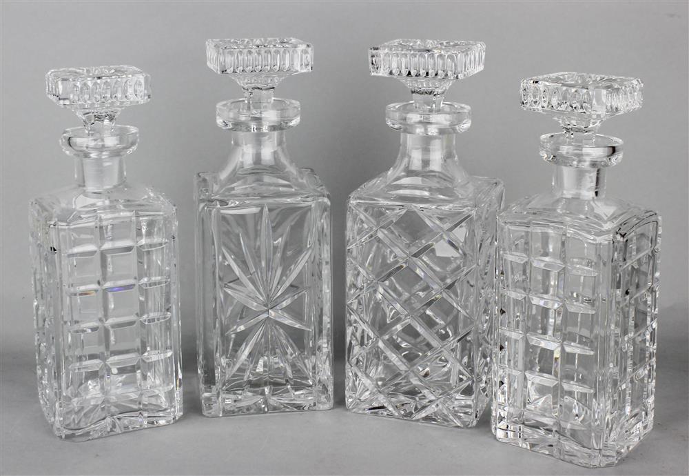 Appraisal: A MATCHED PAIR OF LEADED CRYSTAL DECANTERS AND TWO ADDITIONAL