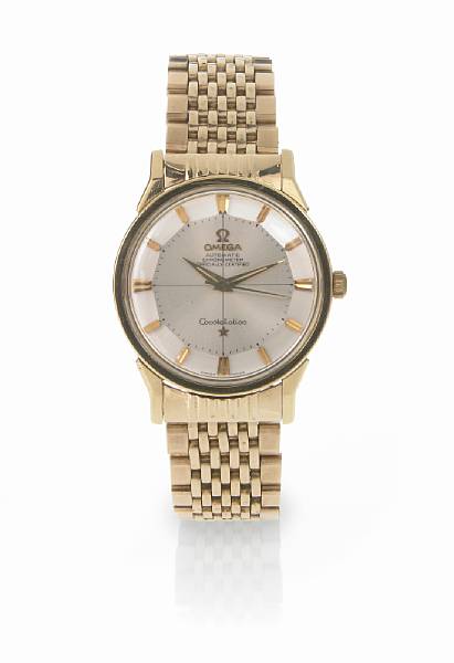 Appraisal: Omega A stainless steel and gold-capped self-winding bracelet watch Constellation