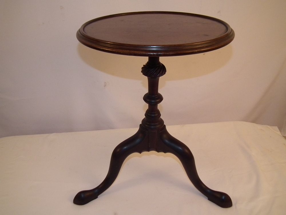 Appraisal: MAHOGANY WINE TABLE Old mahogany Queen Anne style wine table