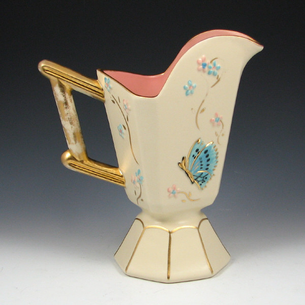 Appraisal: Hull Butterfly B Pitcher w Gold - Mint Butterfly B