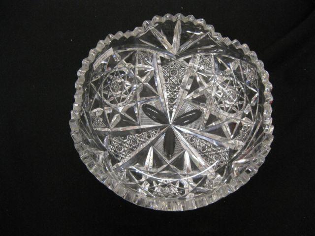 Appraisal: Hawkes Brilliant Period Cut glass Bowl interesting cut work diameter