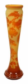 Appraisal: Galle cameo glass Mauves floor vase Galle cameo glass Mauves