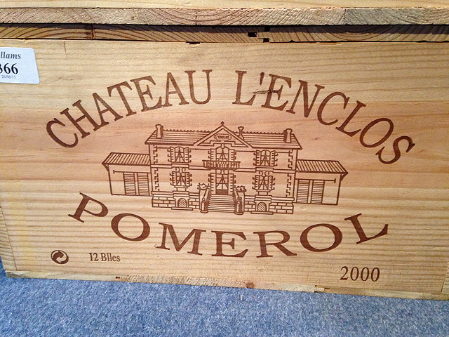 Appraisal: A CASE BOTTS CH L'ENCLOS POMEROL