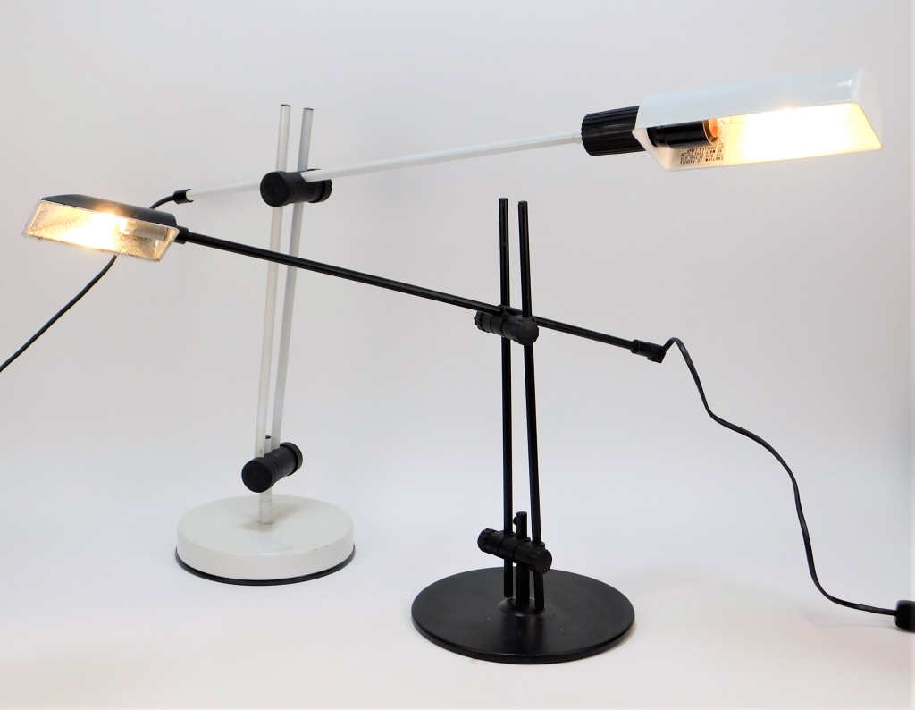 Appraisal: MCM VENETA LUMI ADJUSTABLE DESK LAMPS Italy th CenturyIncludes a