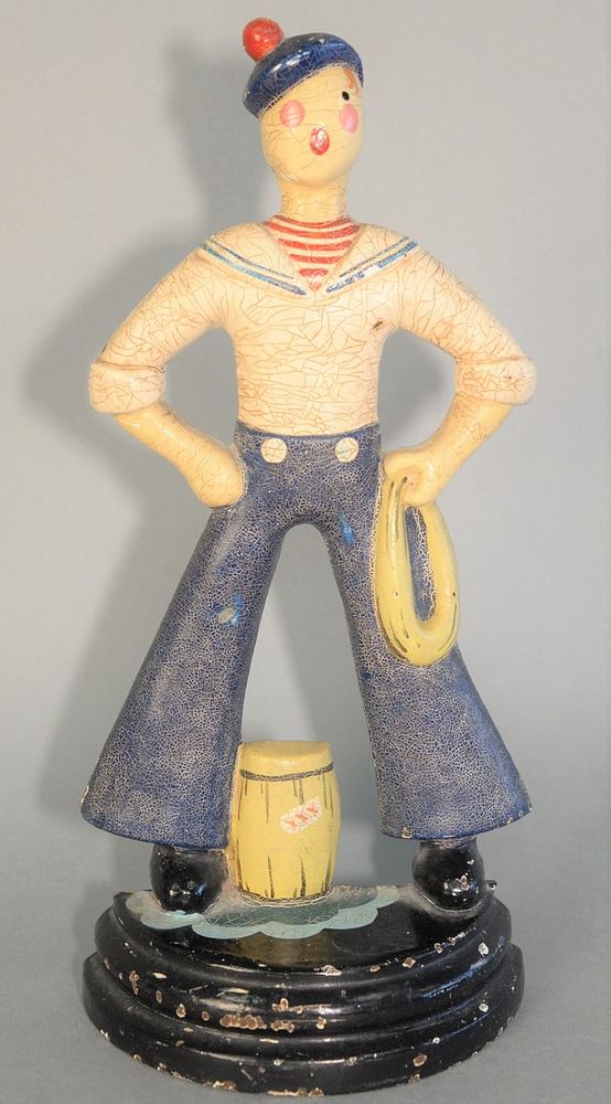 Appraisal: Cast Iron Sailor Doorstop wearing bell-bottom pants and white shirt