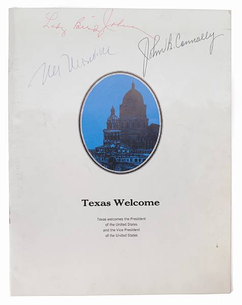 Appraisal: KENNEDY ASSASSINATION Printed Program Signed Lady Bird Johnson John B