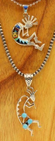 Appraisal: lot of Native American sterling silver Kokopelli pendants on assembled