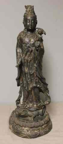 Appraisal: Asian Bronze Quan Yin From a Mamaroneck NY location Dimensions