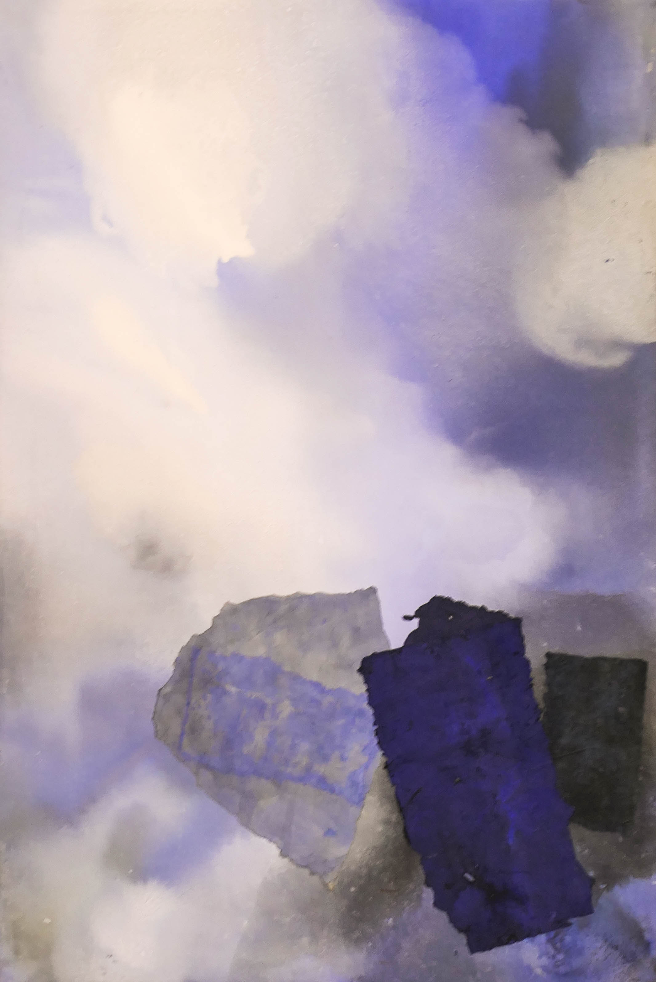 Appraisal: Emily Hall Morse - Washington Clouds Collage on Canvas x