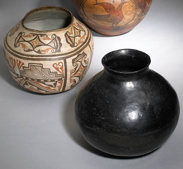 Appraisal: Property of various owners Including a Zuni polychrome example painted