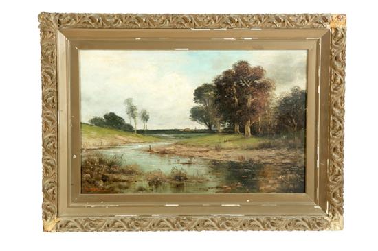 Appraisal: LANDSCAPE SIGNED ''H GRONEAUX'' EUROPEAN SCHOOL LATE TH CENTURY Oil