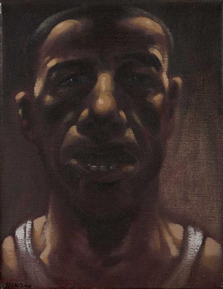 Appraisal: PETER HOWSON SCOTTISH B HEAD Signed lower right oil on