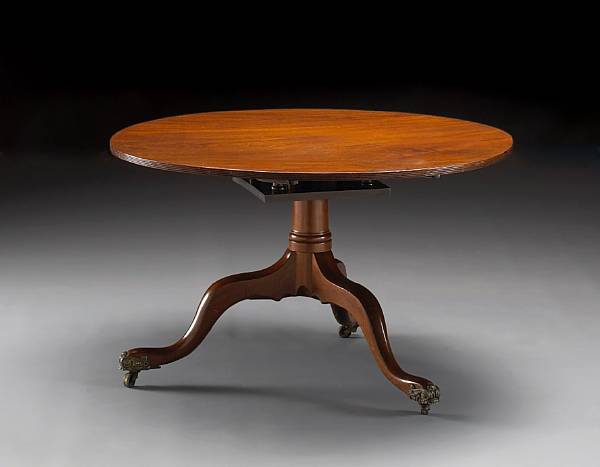 Appraisal: A George III mahogany breakfast table late th century The