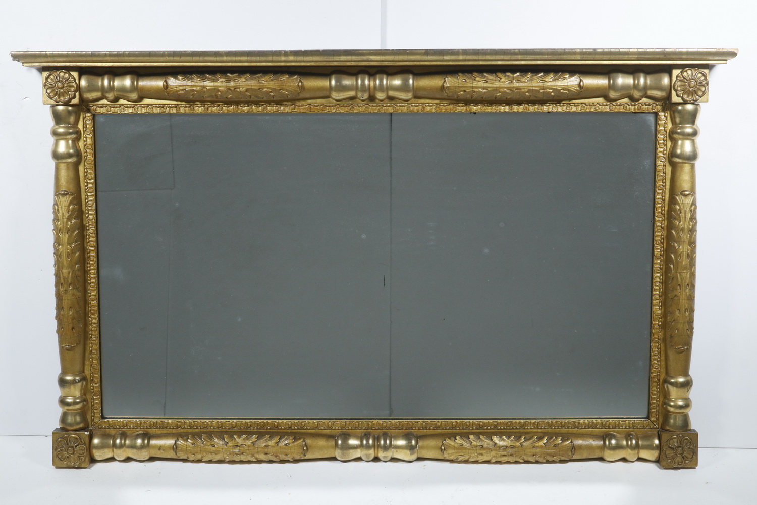 Appraisal: FEDERAL MANTEL MIRROR Single pane gilt surface mantel mirror with