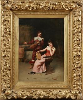 Appraisal: Giuseppe Galli - A Musical Couple early th c oil