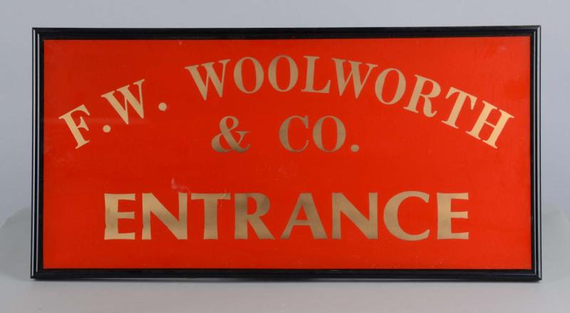 Appraisal: Entrance Sign To F W Woolworth Co This red sign