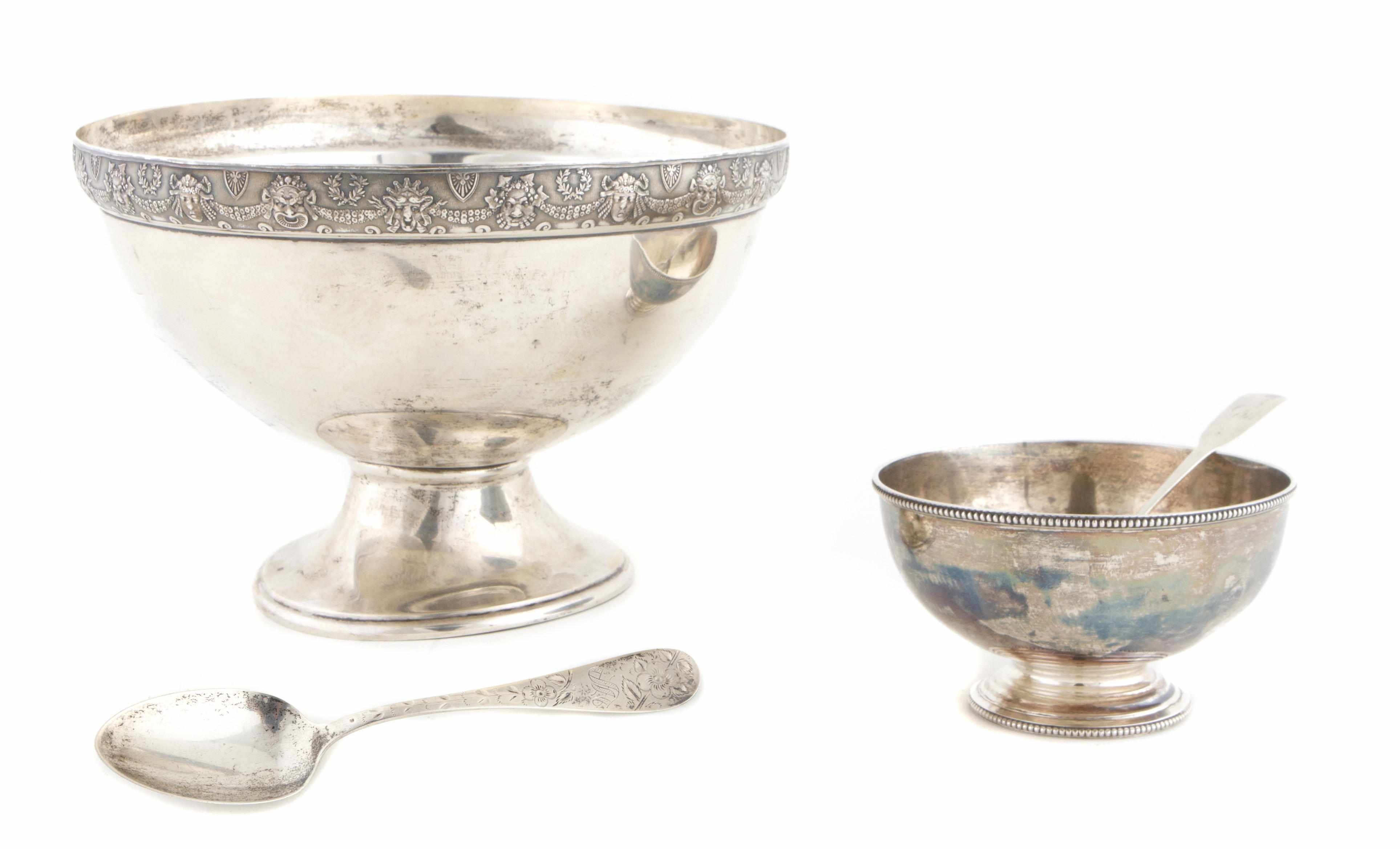 Appraisal: A group of American and English sterling silver tableware th