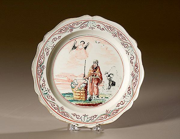 Appraisal: CREAMWARE PLATE MARKED TURNER English mid- th century An early