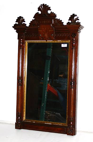 Appraisal: An American Victorian Eastlake walnut mirror third quarter th century