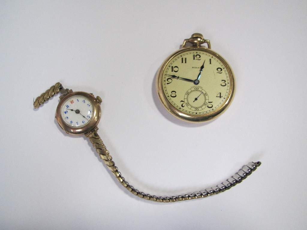 Appraisal: Lot comprising a ladies ct gold cased 's wrist watch