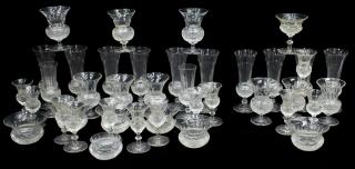 Appraisal: EDINBURGH CRYSTAL THISTLE CRYSTAL STEMWARE set of Edinburgh attributed crystal