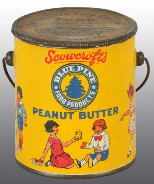 Appraisal: Scowcrofts Peanut Butter Pail Description Hard-to-find tin with great color