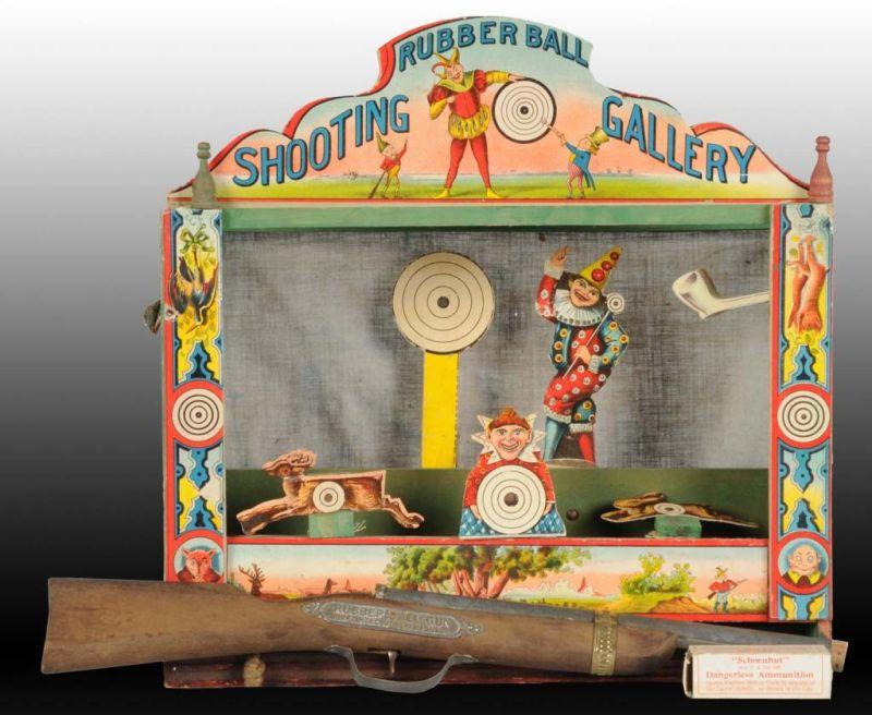 Appraisal: Schoenhut Rubber Ball Shooting Gallery Toy Description Includes original box