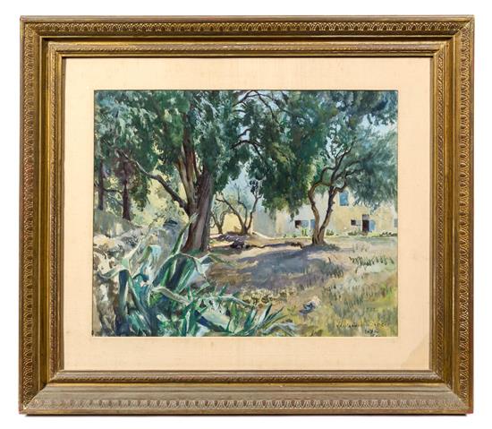 Appraisal: Sale Lot Alexander Nikolaevich Benois Russian - Cassis gouache watercolor