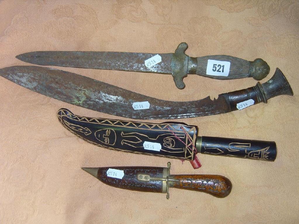 Appraisal: A collection of four foreign knives of various types