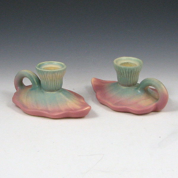 Appraisal: Hull Calla Lily Candleholders Pair - Mint Pair of Calla