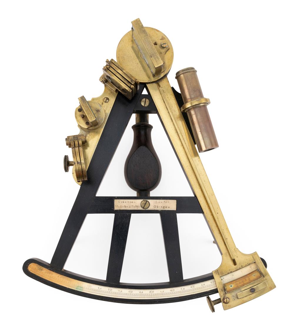 Appraisal: EBONY OCTANT CIRCA OCTANT LENGTH WIDTH BOX HEIGHT WIDTH DEPTH