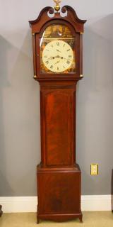 Appraisal: Scottish grandfather clock A mid th century Scottish mahogany tall