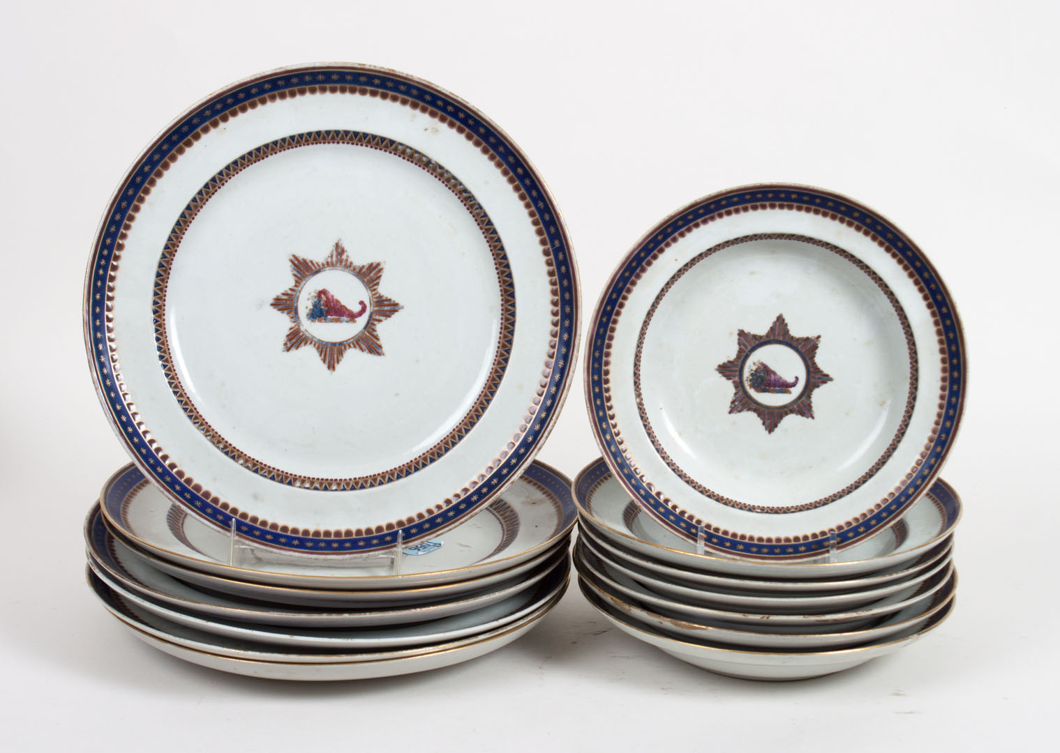 Appraisal: Chinese Export porcelain plates circa for the American market band