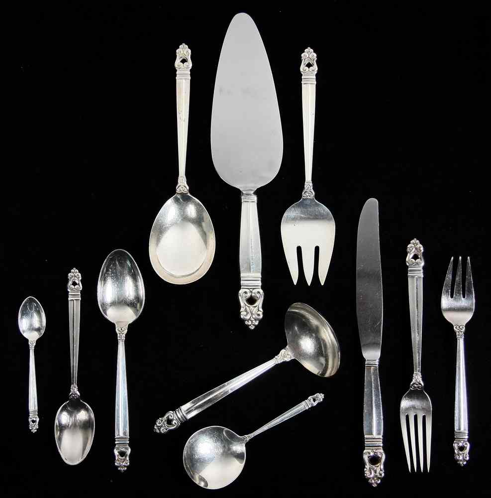 Appraisal: PC STERLING FLATWARE SET - Sterling Silver Flatware Set in