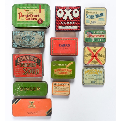 Appraisal: Advertising Thirteen tins first half th c lithographed in one