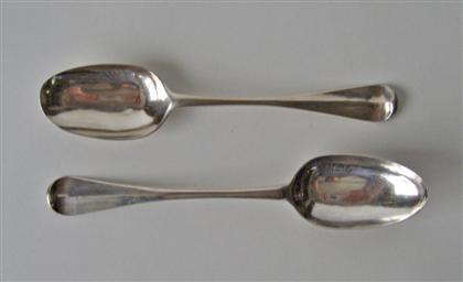 Appraisal: Two silver tablespoons joseph richardson philadelphia mid th century Oval