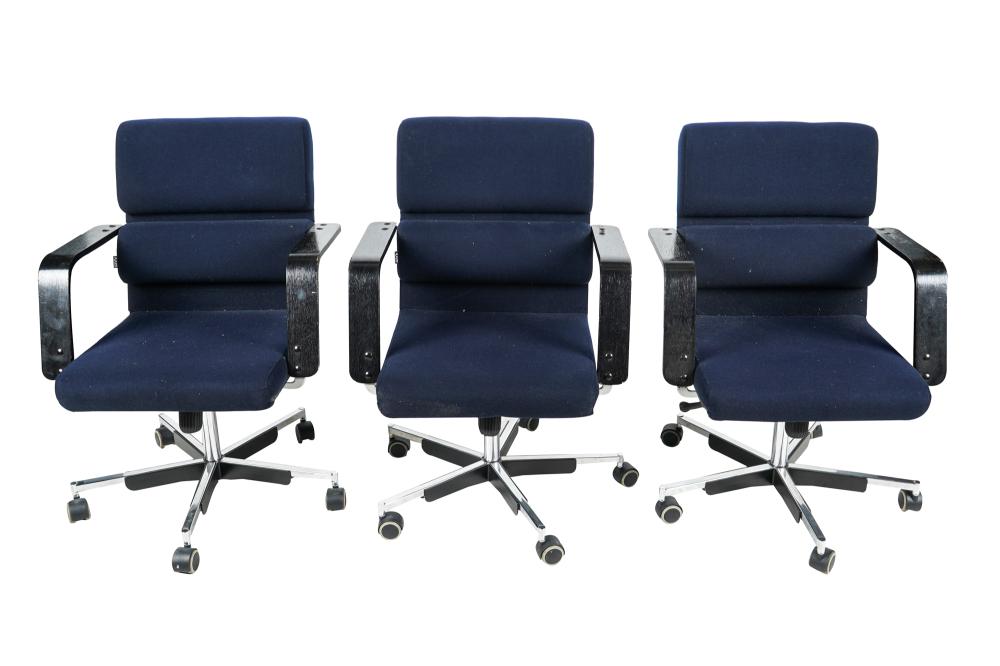 Appraisal: YRJO KUKKAPURO FOR AVARTE SET OF FIVE OFFICE CHAIRSCondition some